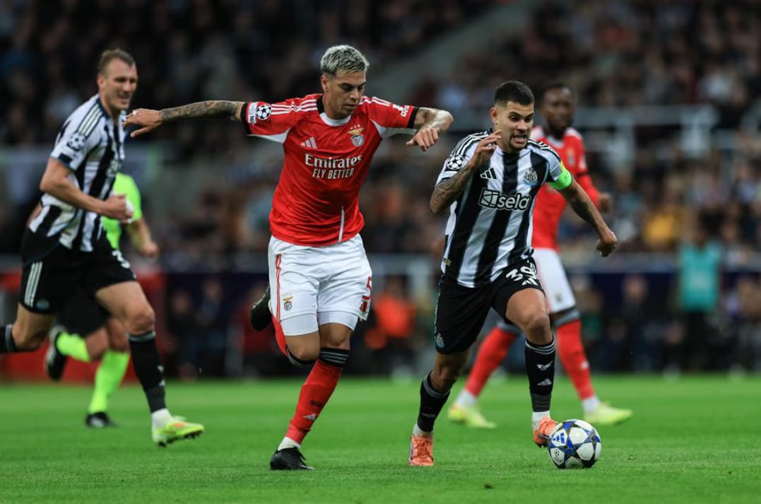 Newcastle United vs Benfica (02:00 – 22/10) | Xem lại trận đấu